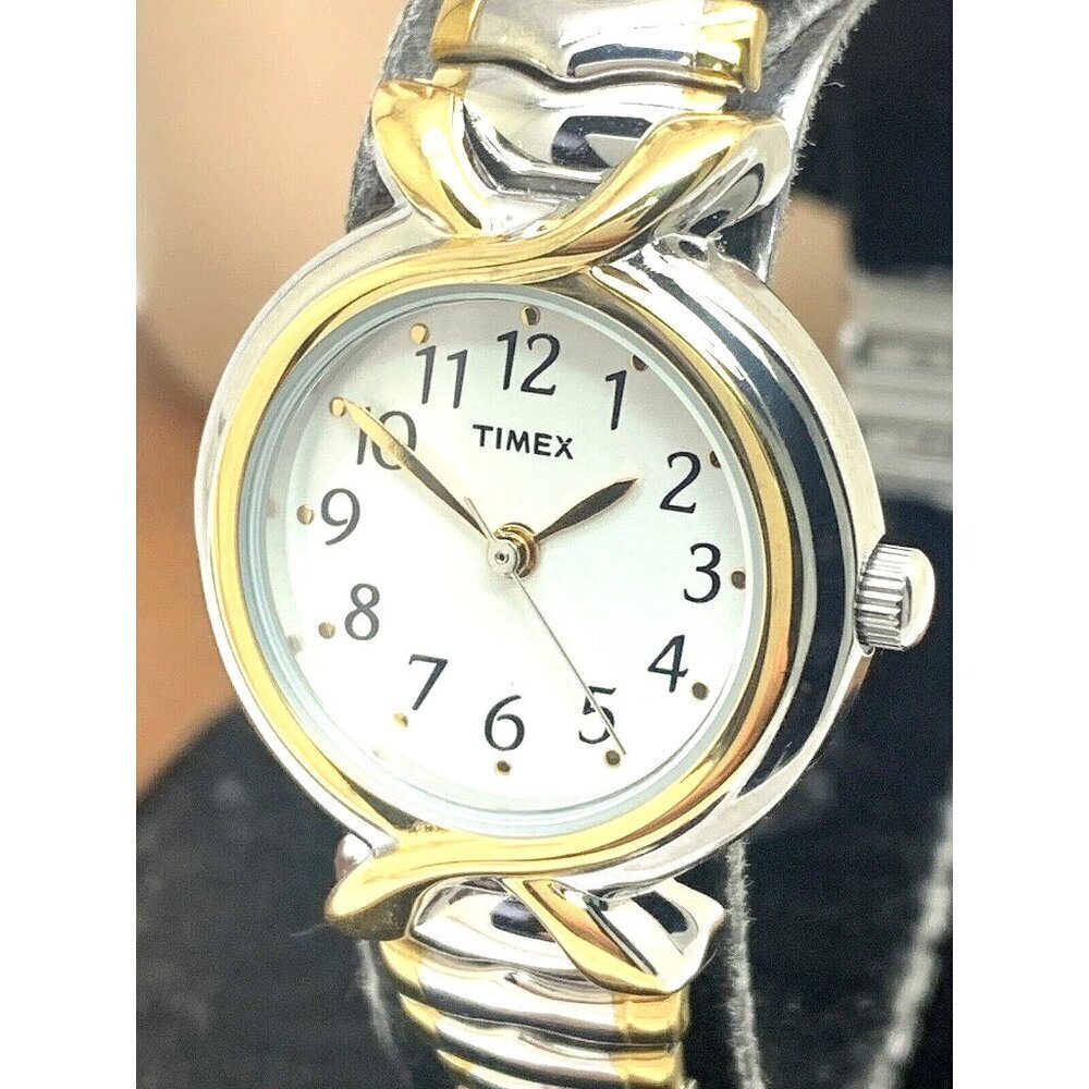Timex Women's Watch T21854 Quartz Two Tone Stainless Steel Expansion Band